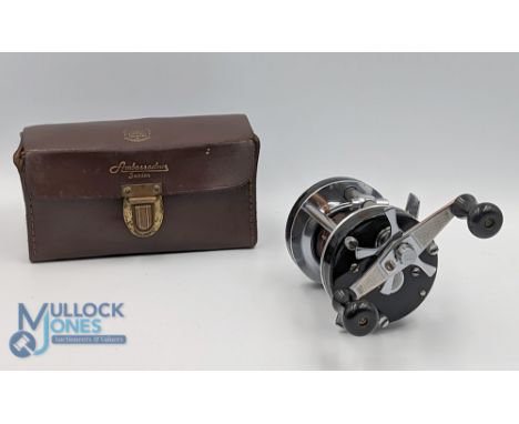 Abu Ambassadeur 6500C multiplier No 760404, spindle tensioner, on/off check, twin handles, in original case with oiler and to