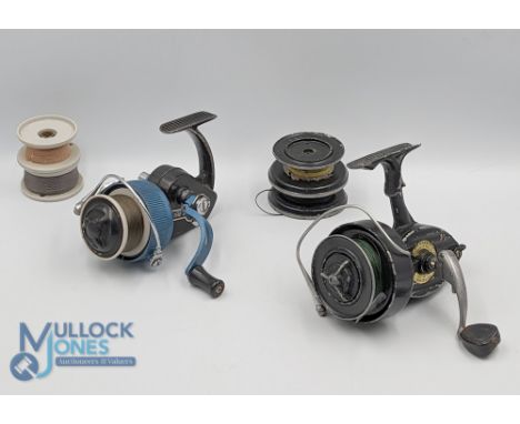 K P Morritts Intrepid Supreme fixed spool reel, bail slow, needs a service, with 2 spare spools; J W Young &amp; Son Redditch