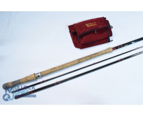 Bruce &amp; Walker Hexagraph H D Bruce hand built in England salmon fly rod 15ft 3pc line 10/12# 24" handle with alloy slidin