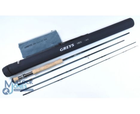 Grey's Alnwick GRX Travel carbon fly rod 9ft 6" 4pc line 7/8#, alloy uplocking reel seat and collar, fighting butt, lined str