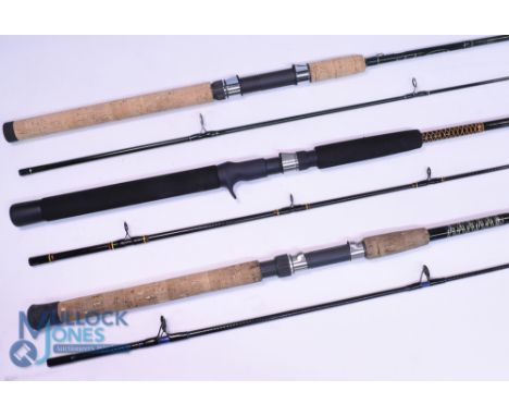 Shakespeare "Ugly Stik" carbon spinning rod 2.4m, 2pc, CW 18-50g, 17" handle, uplocking reel seat, lined rings throughout, MC