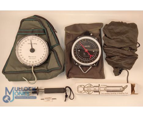 3 Fishing Landing Tool Weighing Scales, with models of Bogagrip Model No 130 fishing landing handling weighting tool, Waymast