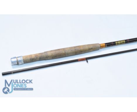 Hardy Alnwick fibalite trout fly rod 7ft 6" 2pc line 5#, alloy sliding reel fitting, lined rings, MCB, light use