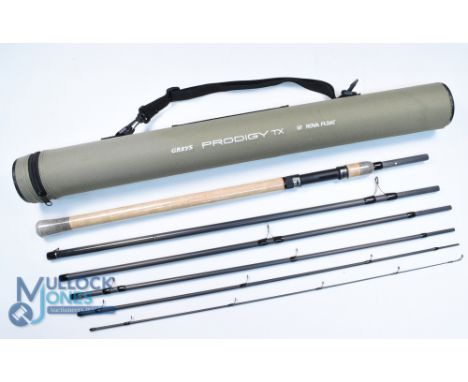 Grey's Alnwick "Prodigy TX" carbon travel float rod 12ft 6pc 22" handle, down locking reel seat, lined stand off rings, MCB a