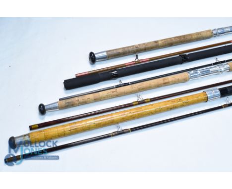 A collection of spinning and course rods, as follows: all are complete with cloth bags and ready to fish - 1x DAM Quicksilver