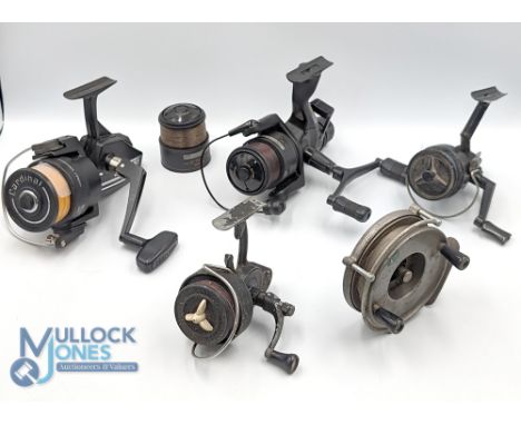 Abu Cardinal 157 fixed spool reel LHW, good bail, rear tensioner, runs well, very light use; Shimano 5010 Aero GT baitrunner 