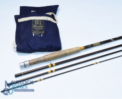 Hardy Alnwick "The Smuggler" fibalite trout fly rod 8ft 4pc line 6# alloy sliding reel fitting, MCB, light use