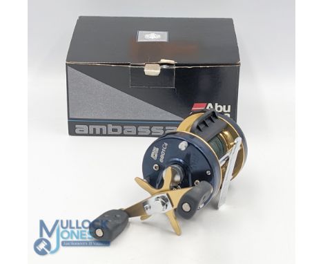Abu Ambassadeur 6601 C4 blue/gold No 15001610 LHW, twin handles in correct box with instructions, oil and spanner, very light