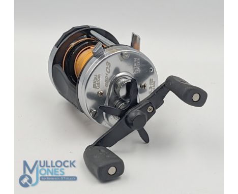 Abu Ambassadeur 6501-C3 multiplier No 00G13 SE, twin handles, rim mounted on/off check, light use, runs very well
