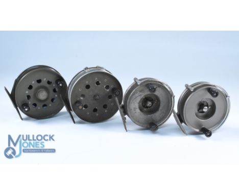 Strike Right Tideflo alloy centre pin reel 4" caged spool with twin handles, front spindle tensioner, on/off check, very ligh