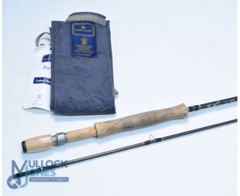 Hardy Alnwick "The Ultralite" carbon trout fly rod 9ft 6" 2pc line 7#, alloy uplocking reel seat and collars with fighting bu