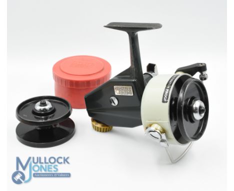 Abu Cardinal 77 saltwater proof fixed spool reel with cased spare spool, good bail, rear tensioner, light wear, runs very wel