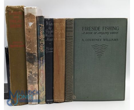 6 Period Fishing Books, to include Fireside Fishing A Courtney Williams 1928, River Diary Dorothea Eastwood 1950 with D/J, Fi