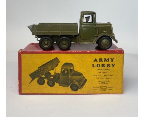 A Britains diecast model vehicle 'Army Lorry' with driver model no. 1335.