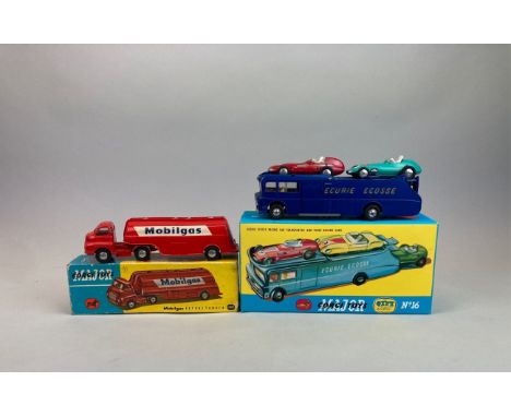 A boxed (reproduction) Corgi gift set no. 16 with one racing car missing, together with a A boxed Corgi diecast model vehicle