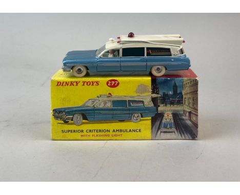A boxed Dinky Toys diecast model vehicle 'Superior Criterion Ambulancee' model no. 277.