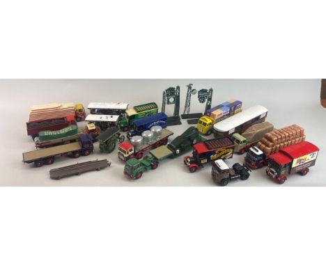 A quantity of Corgi diecast model vehicles including traction engines.