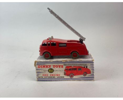 A boxed Dinky Toy diecast model vehicle 'Fire Engine with extending ladder' model no. 955