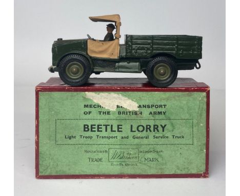 A boxed Britains diecast model vehicle 'Beetle Lorry' with driver no. 1877.