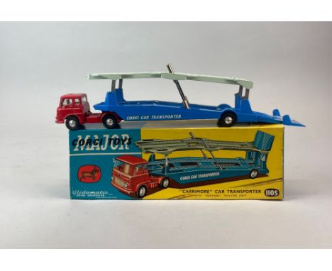A boxed Corgi Toys diecast model vehicle 'Carrimore Car Transporter' model no. 1105.