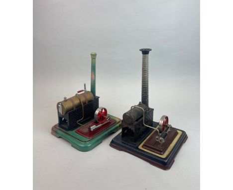 A German Marklin static steam engine and one other.
