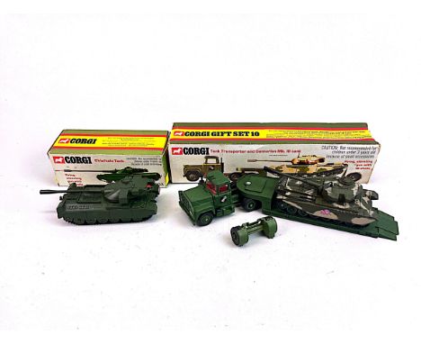 A boxed Corgi 'Tank transporter and centurion MK. III tank' model n. GS10 together witth a boxed Corgi 'Chieftain tank' model