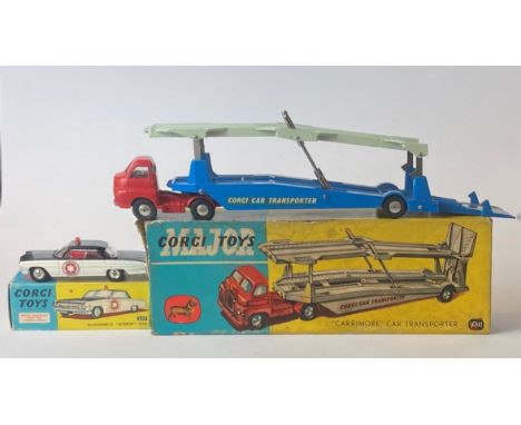 A boxed Corgi Toys 'Oldsmobile "Sherrif" car' model no. 237 together with a boxed Corgi Toys 'Car Transporter' model no. 1101