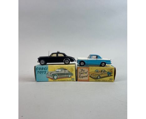 A boxed Corgi diecast model vehicle 'Riley Pathfinder police car' model no. 209 together with a boxed Corgi 'Triumph Herald C