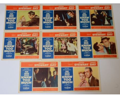 THE MAN WHO KNEW TOO MUCH (1956) 8 Lobby Cards, directed by Alfred Hitchcock, (8) 11 x 14in. (28 x 36cm)