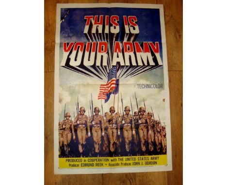 THIS IS YOUR ARMY (1954) US One Sheet (27" x 41") . Folded.