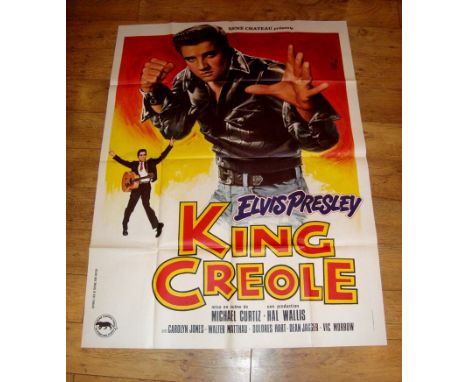 KING CREOLE (1958) French Grande (47¼" x 62½") 1980s Re-release. There are two versions of this RR poster. One has a black pa