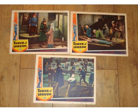 TOWER OF LONDON (1939 ) Three US first release Lobby Cards. Very rare