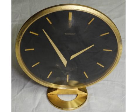 JAEGER LECOULTRE CIRCULAR MANTLE CLOCK WITH FLOATING HANDS