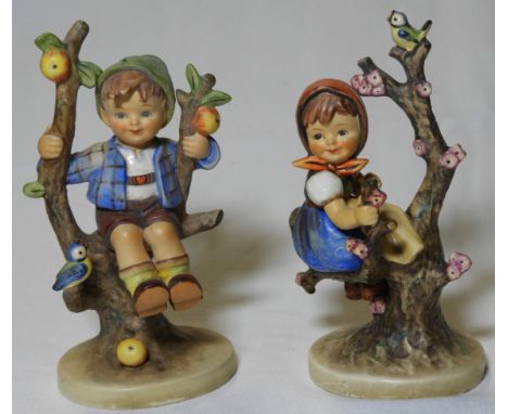 2 HUMMEL FIGURES BOY & GIRLS TO SWINGS   