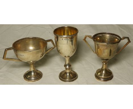 SILVER 3 SMALL PRESENTATION CUPS 158.1G   