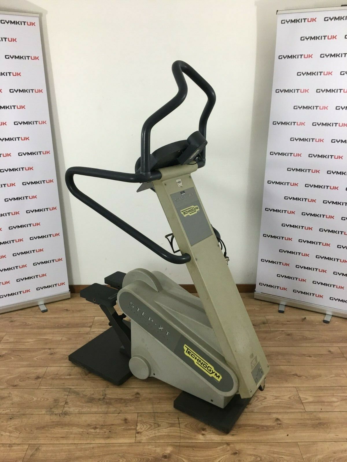 Technogym XT Pro Stepper Features BodyFat Analysis, Bottle Holder