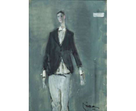 SEIF WANLY (EGYPTIAN 1906-1979) FATHY ANISsigned in Arabic Seif Wanly lower rightoil on board image: 36 x 26cm; 14 1/2 x 10 1