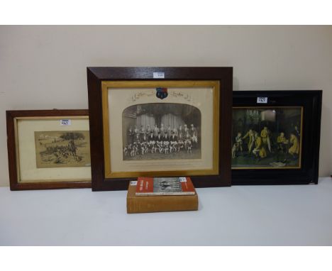 'Eton beagles 1927' photographic print 30cm x 38cm, two others, The Lonsdale Library - Shooting by Moor, Field & Shore by Par