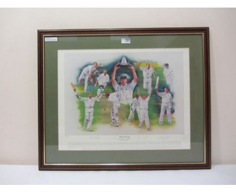 Cricket - 'Wind Swept: England v West Indies Test Series 2000, England 3 West Indies 1' limited edition colour print no. 479/