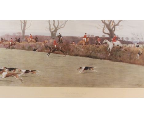 After Cecil Aldin (1870-1935): 'The Blackmore Vale near Rodgrove' original colour print pub. Richard Wyman approx 17cm x 31cm