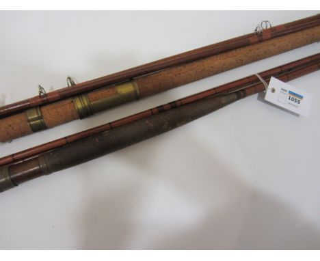 Vintage Farlow and Co three piece wooden rod and a three piece split cane rod Condition Report Click here for further images,