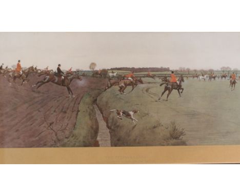 After Cecil Aldin (1870-1935): 'The Fitzwilliam Who-Whoop from Solom Wood' original colour print pub. Richard Wyman approx 17