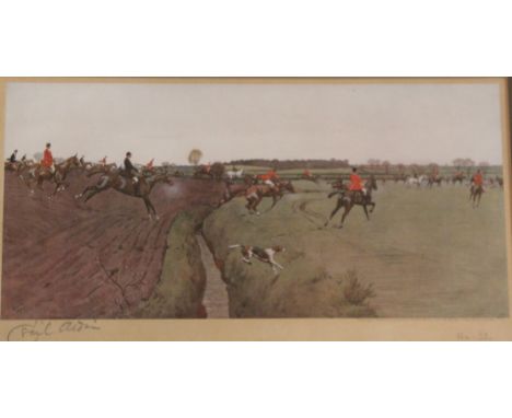After Cecil Aldin (1870-1935): Hunting field signed original limited edition colour print 32/300 pub. Richard Wyman approx 17
