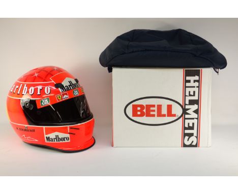 Automobilia - Limited edition replica 2003 Bell Ferrari team helmet signed on the visor by Michael Schumacher, with certifica