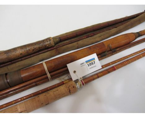 J B Walker two piece split cane rod and two other vintage rods Condition Report hClick here for further images, condition, au