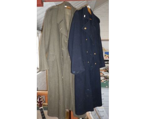 Vintage military clothing: Army great-coat and a naval similar