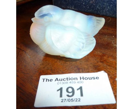 Sabino Art Deco style opalescent glass bird figure