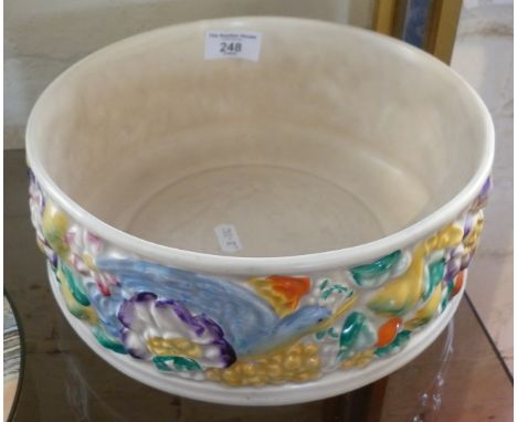 Clarice Cliff Art Deco floral bowl, model no. 286 L/S, approx. 23cm diameter (sold in aid of Cancer Research)