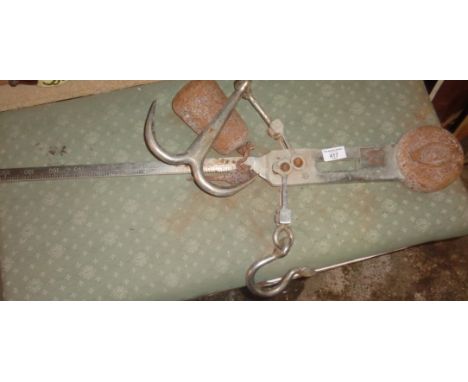 Vintage butcher's beam scales