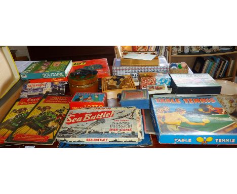 Assorted board games and toys, inc. Pratts and Esso oil race game boards